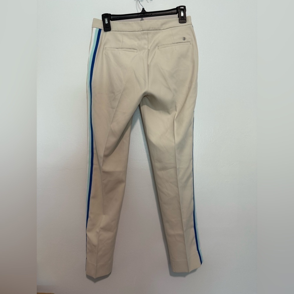 NWOT G/Fore Color Block Trouser Golf Pants Size 2 Tan/Blue/White - Picture 3 of 5